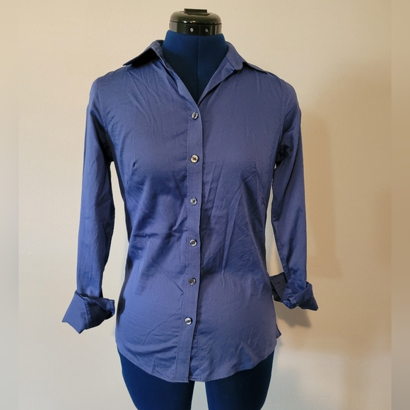 Banana Republic - Blue Work Button Down Undershirt - Picture 2 of 7